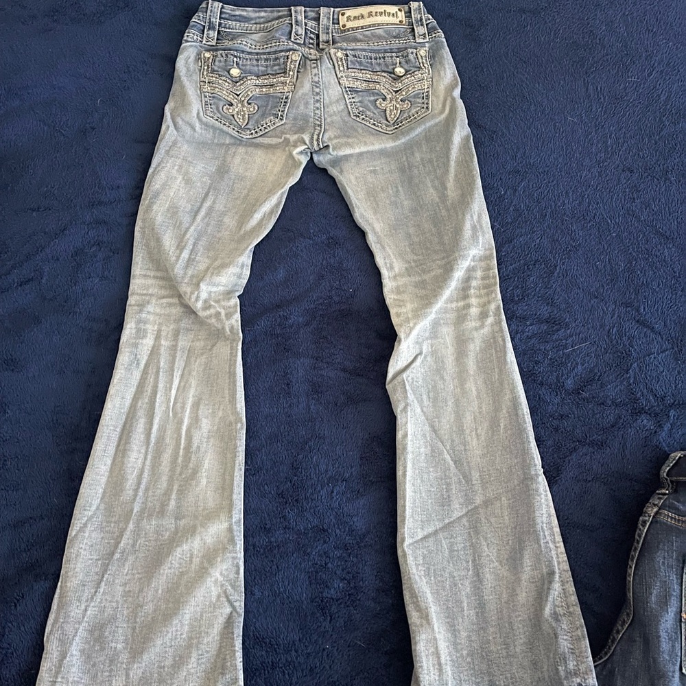 Light wash Betty boot Rock revival jeans